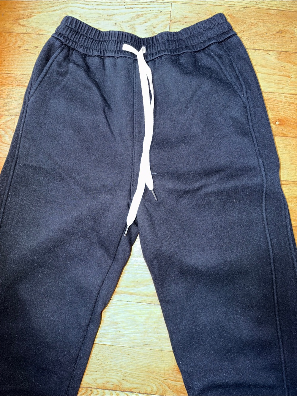 Black Drawstring Sweatpants - Picture 2 of 4